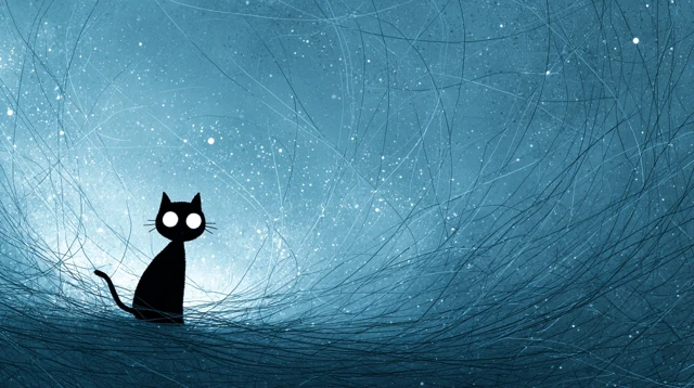 Schrodingers Cat Cosmic Blue String Theory