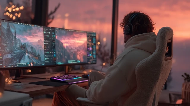 Gamer Streaming Setup Modern PC and Hypebeast Style