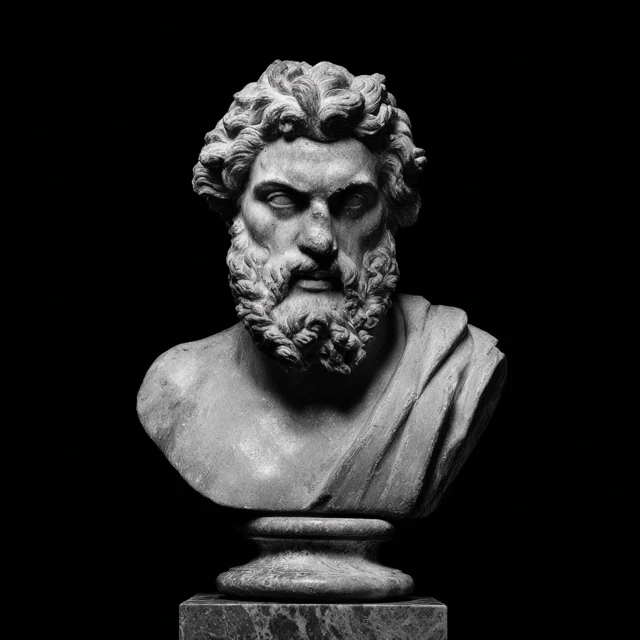 Classical Greek Sculpture of a Bearded God