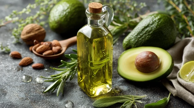 Olive or Avocado Oil Bottle Illustration