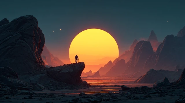Alien Planet Illustration Space Art Landscape