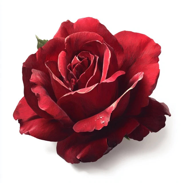 Elegant Deep Red Rose Bloom - High-Resolution Photography