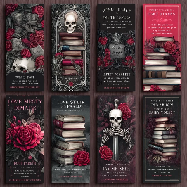 Dark Romance Gothic Bookmarks Edgy Book Lover Gifts