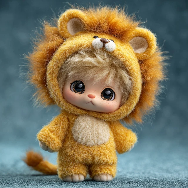 Cute Lion Doll Character Design