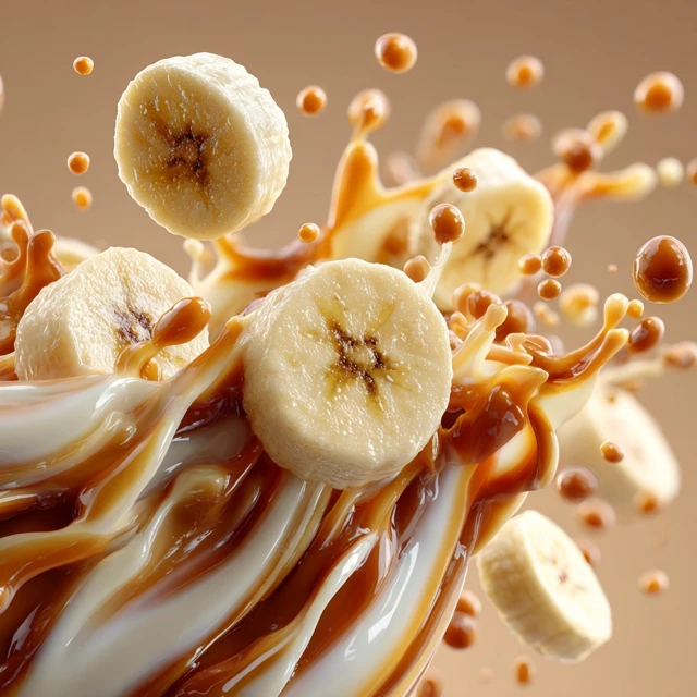Banana Toffee Delight 3D Rendering