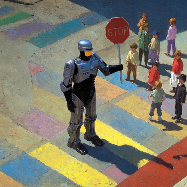 RoboCop Crossing Guard Ed Hopper Style