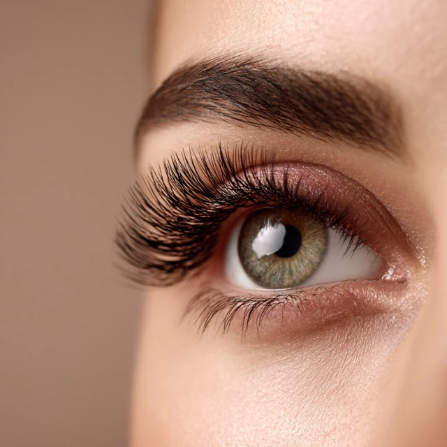 Eyelash Extensions CloseUp Natural Makeup Glowing Skin