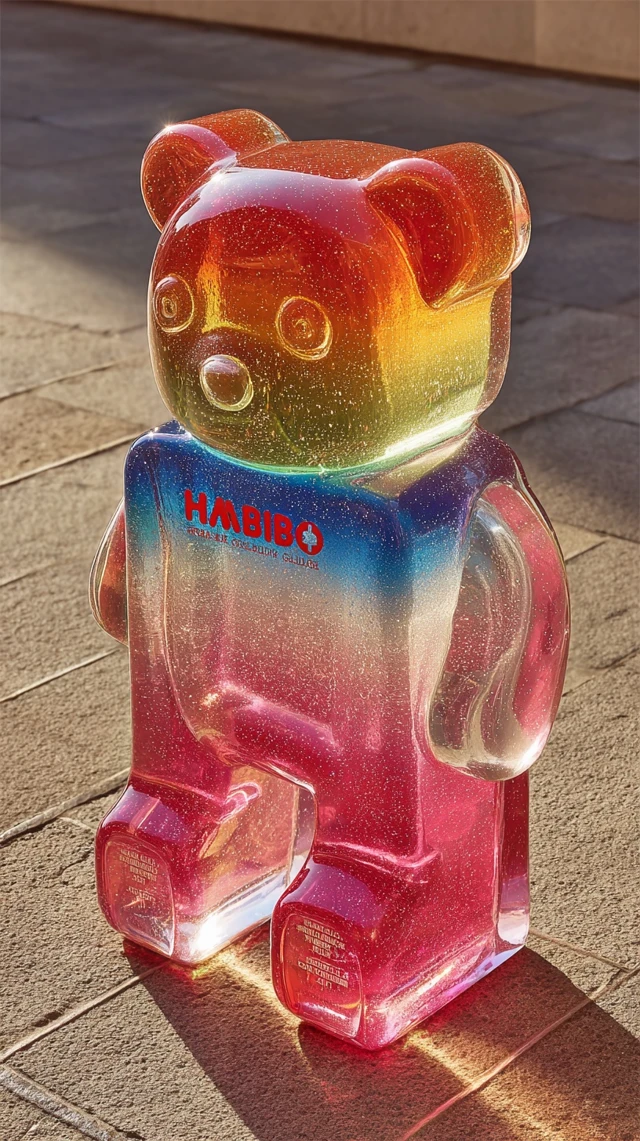 Giant Colorful Haribo Goldbear Sculpture 3D Art