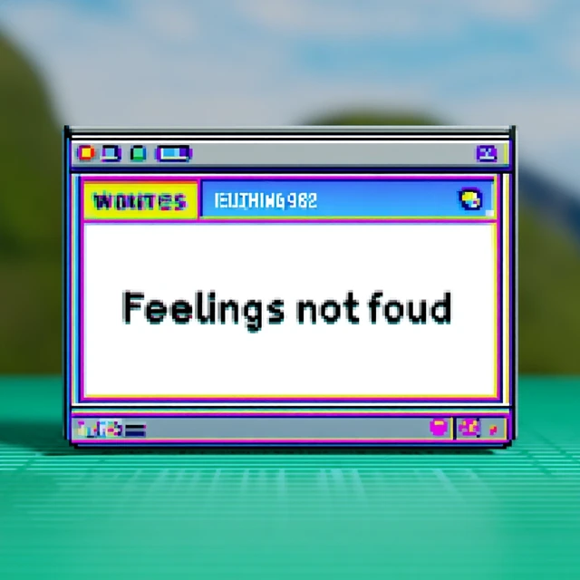 Retro Windows 98 Error Feeling Not Found Pixel Art