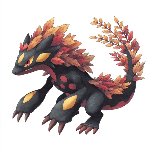 Dark Type Pokemon Dragon Vector Art