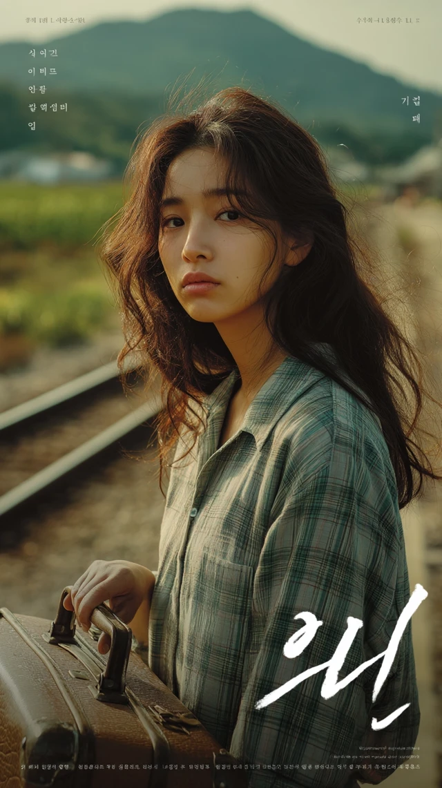 Korean Drama Scene Young Woman at Train Station