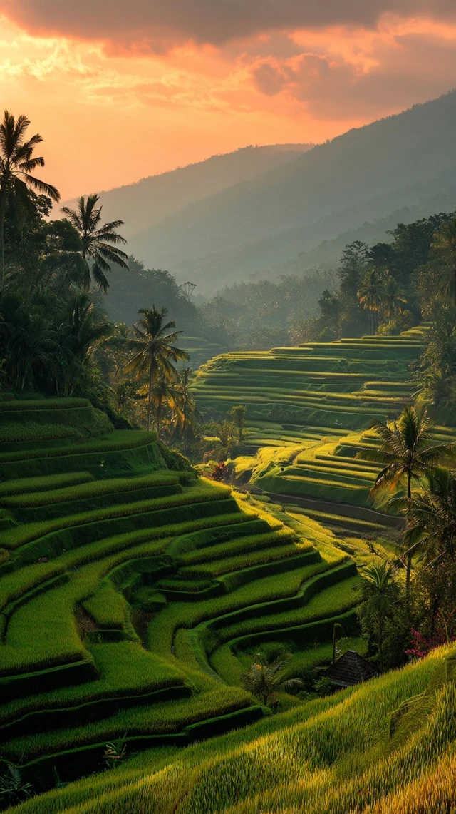 Rice Terrace at Sunset Landscape Photography