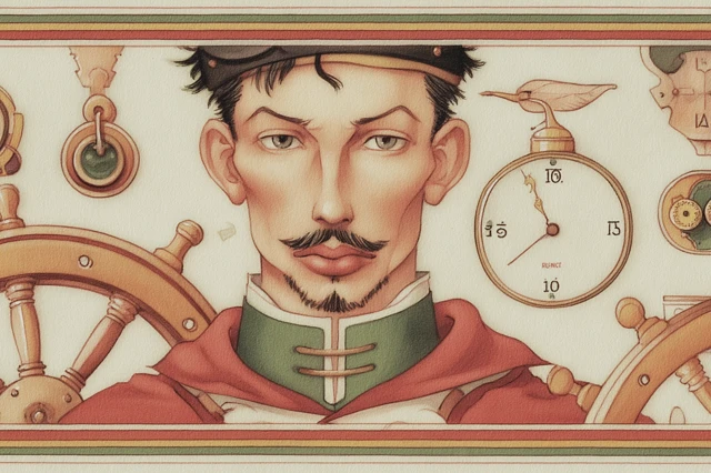 Steampunk Ship Captain Painting - Romantic Realism
