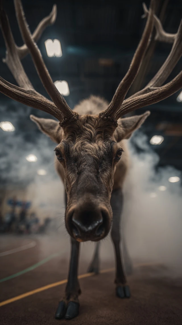 Elk Charging Head On High Energy Shot