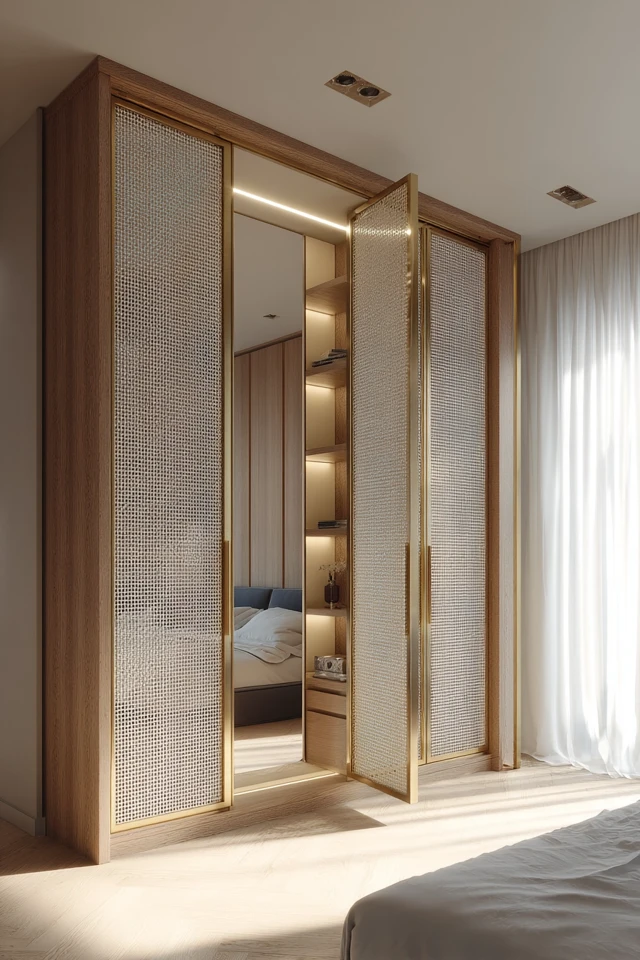 Mediterranean Bedroom with Luxury Wardrobe Design