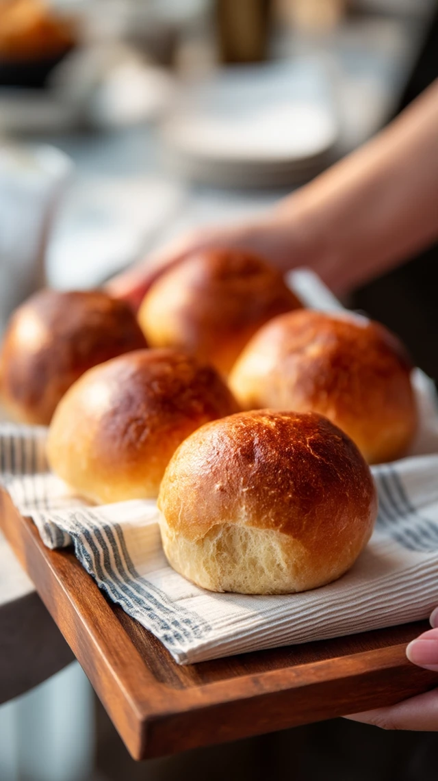 Freshly Baked Burger Buns Close Up Food Photography