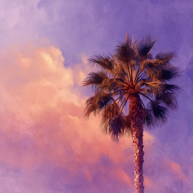 Palm Trees at Sunset Summer Vibes