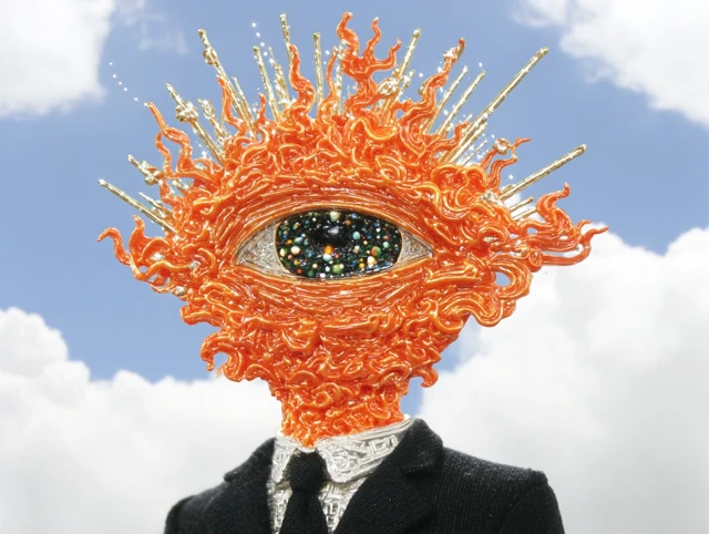 Renaissance Sun Deity Surreal Art Divine Eye