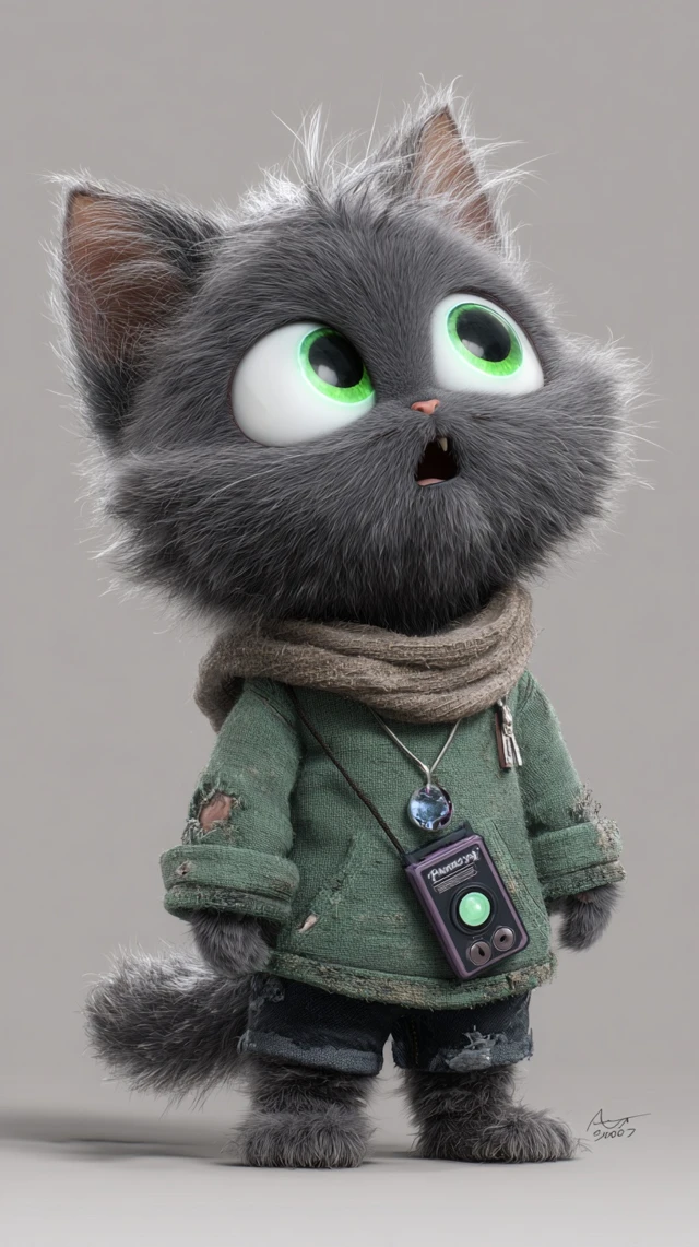 Cute Cartoon Cat Character Design