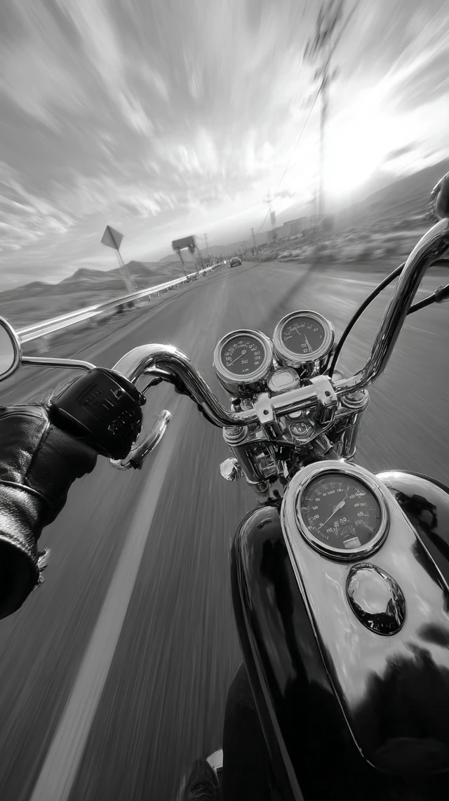 Motorcycle Ride First Person Perspective Cinematic