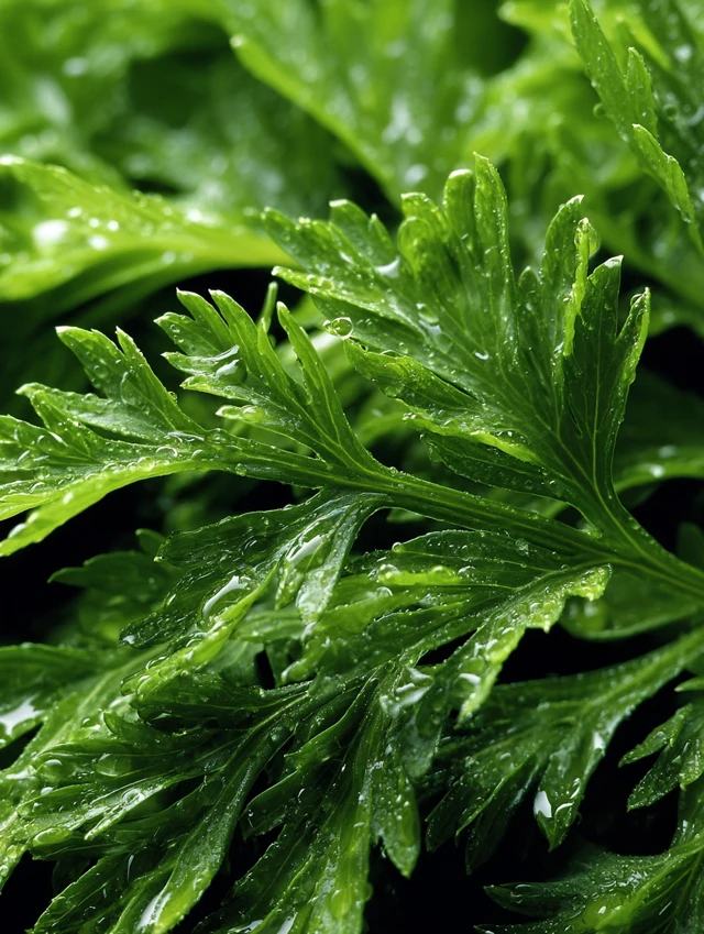 Wet Wormwood: Close-up of Lush Green Foliage