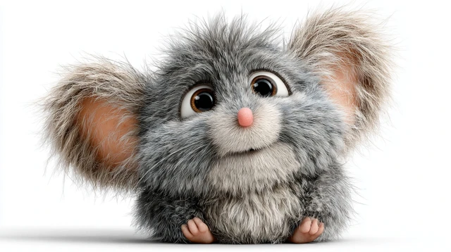 Cute Chubby Mouse Pixar Style