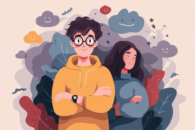 Self Confidence and High Self Esteem Illustration