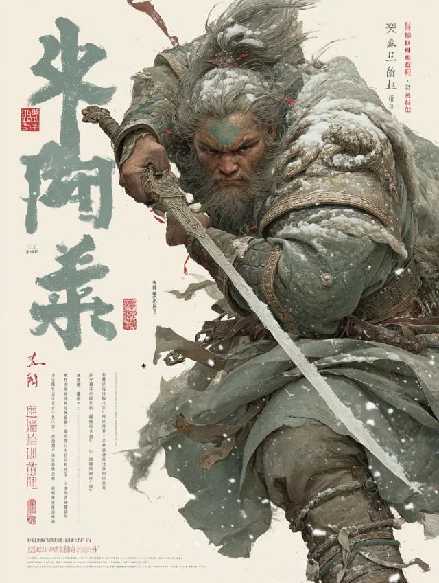 Yang Zhi: Water Margin Warrior in Ink Painting