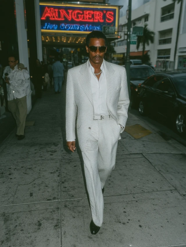 Stylish Man in Dove-Gray Suit - Street Fashion