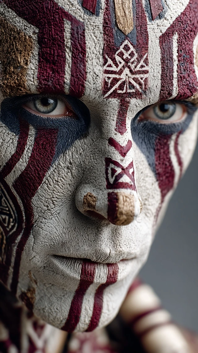 Alien Portrait with Tribal Paint