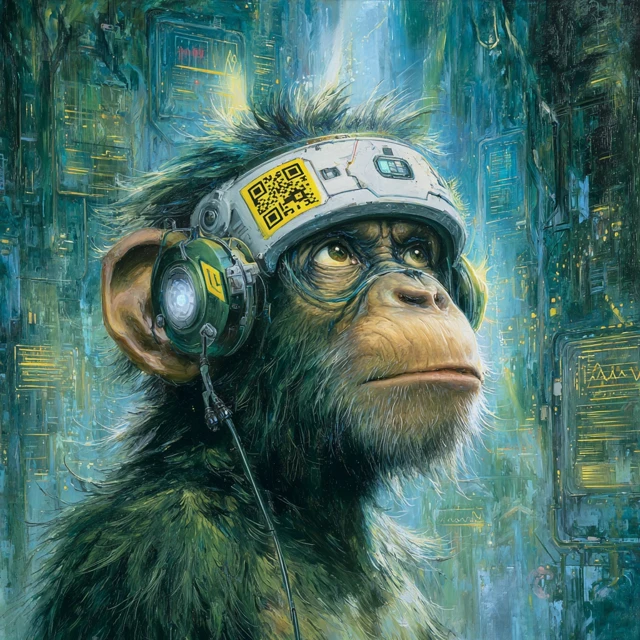 Cyberpunk Ape Oil Painting NFT Collectible