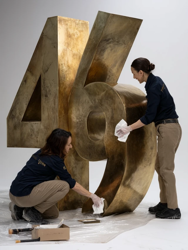 Bronze 49 Polished by Cleaners in Studio Shot