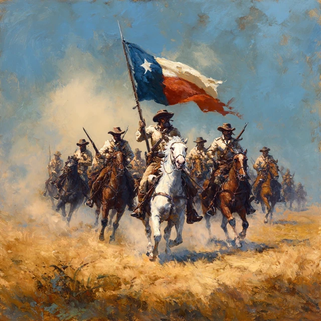 Texas Cavalry Charge Painting