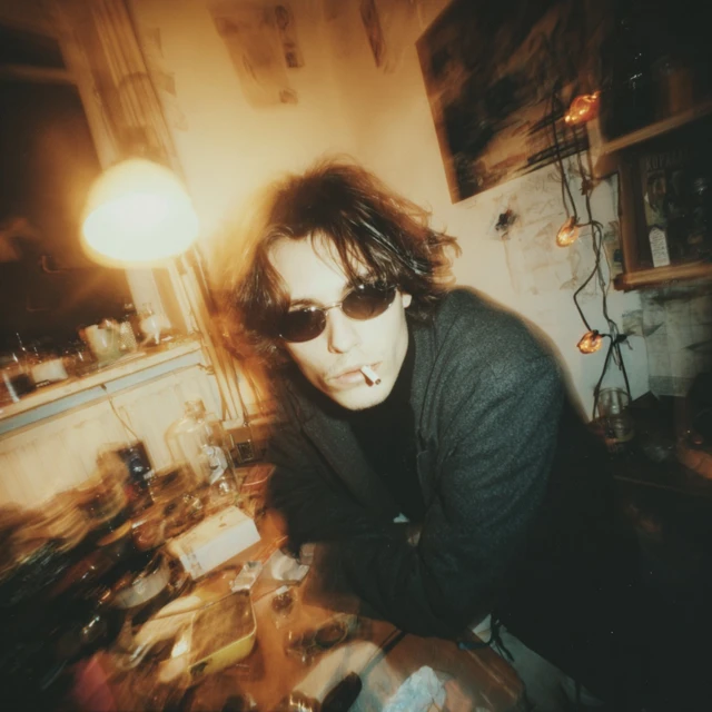 Polish Man Portrait with Sunglasses and Cigarette