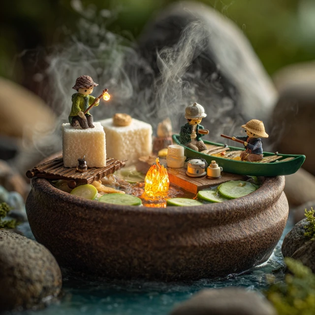 Korean Doenjang Jjigae Miniature Campsite