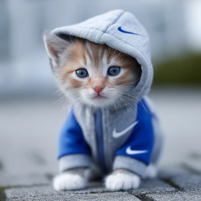 Kitten in Sportswear Captured by Foxconn Camera