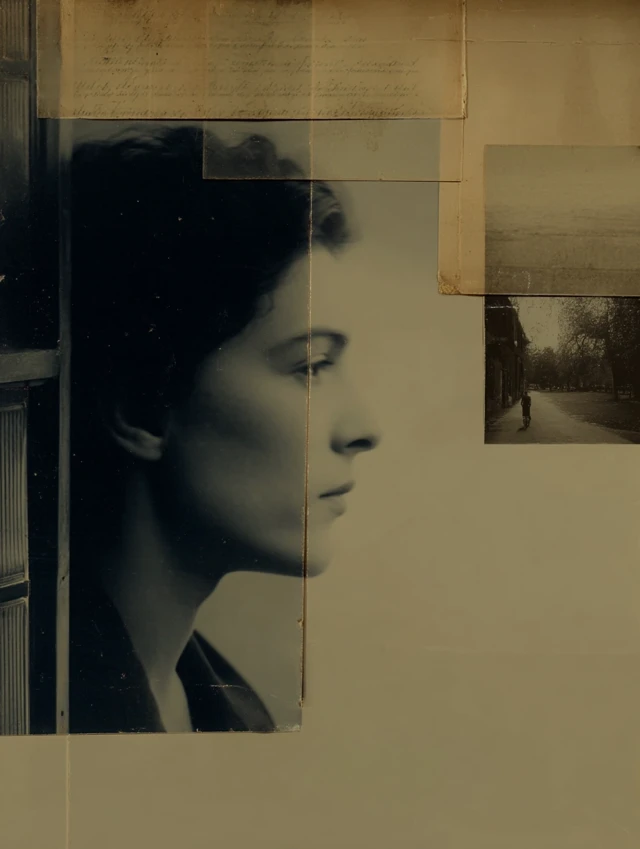 Collage Portrait Woman Profile