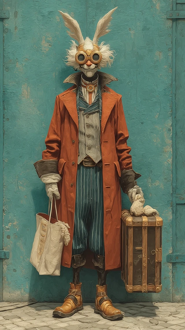 Steampunk Sheep Illustration Art