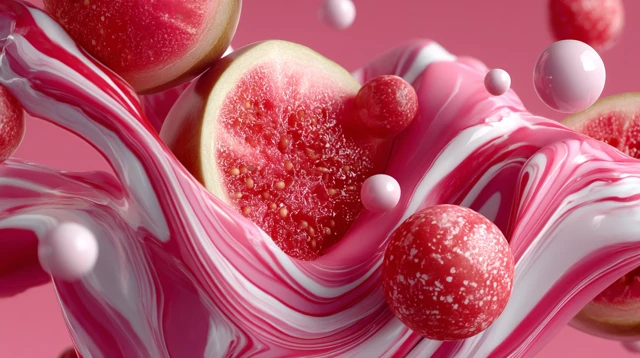 Guava Juice Swirling Fresh Tempting
