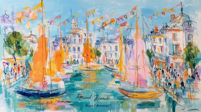 Abstract Sailing Boats in Deauville Painting by Raoul Dufy