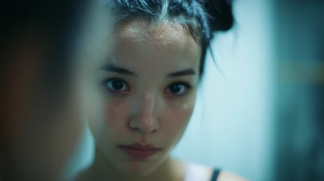 Tired Ballet Dancer: Determination and Sweat