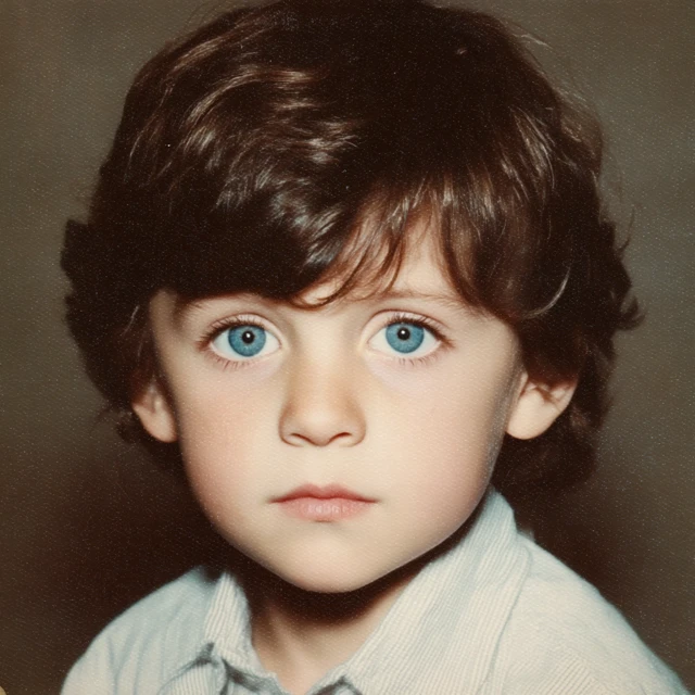 Vintage Photo: 5-Year-Old Boy from the 1980s