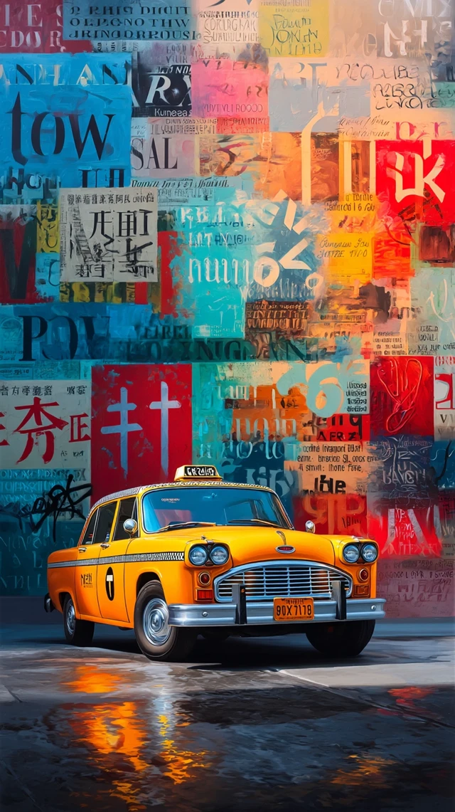 Niche Art Oil Painting Magazine Car Cinematic