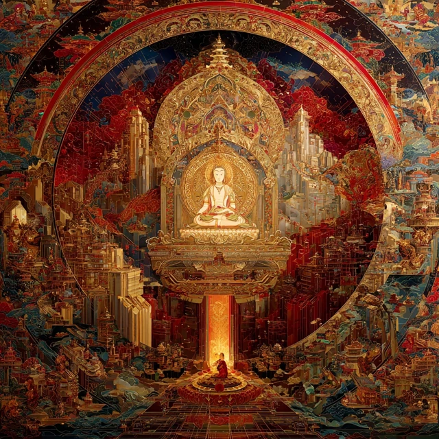 Avalokiteshvara in the Triple Chiliocosm Art