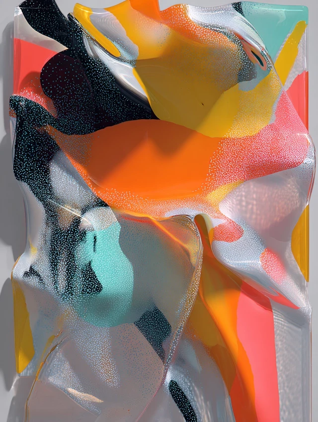Abstract Art Sheets of Perspex Colorful Plastic Resin