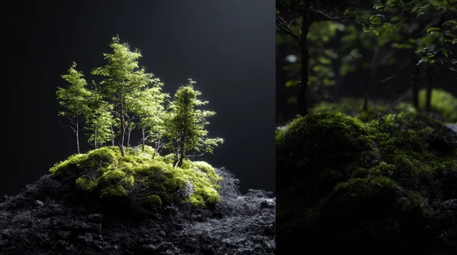 Dark Micro Forest Wallpaper Nature Abstract