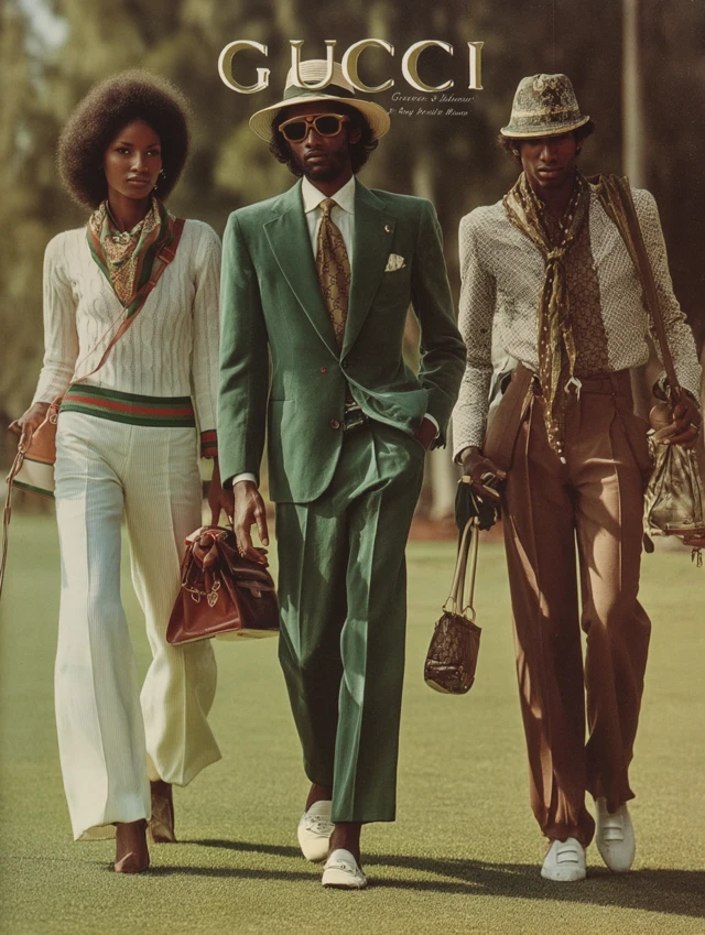Gucci Ad: 70s Sportswear Inspired Fashion