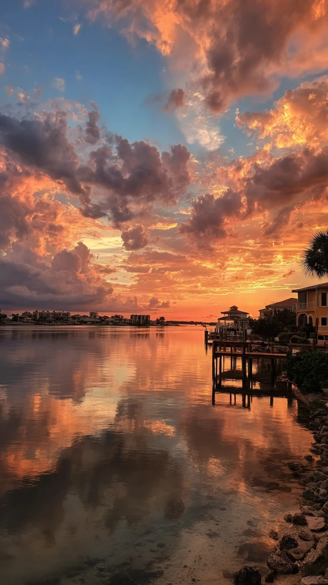 Sarasota Florida Sunset Stunning Clouds Florida Style
