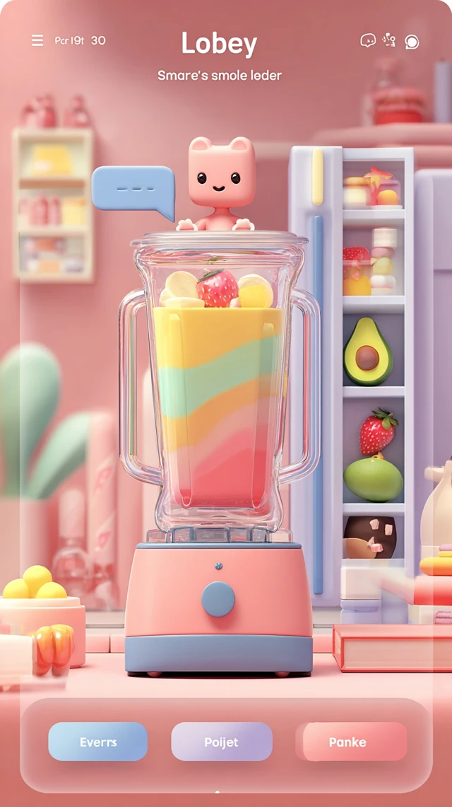 Mobile Game Lobby Screen Smoothie Shop