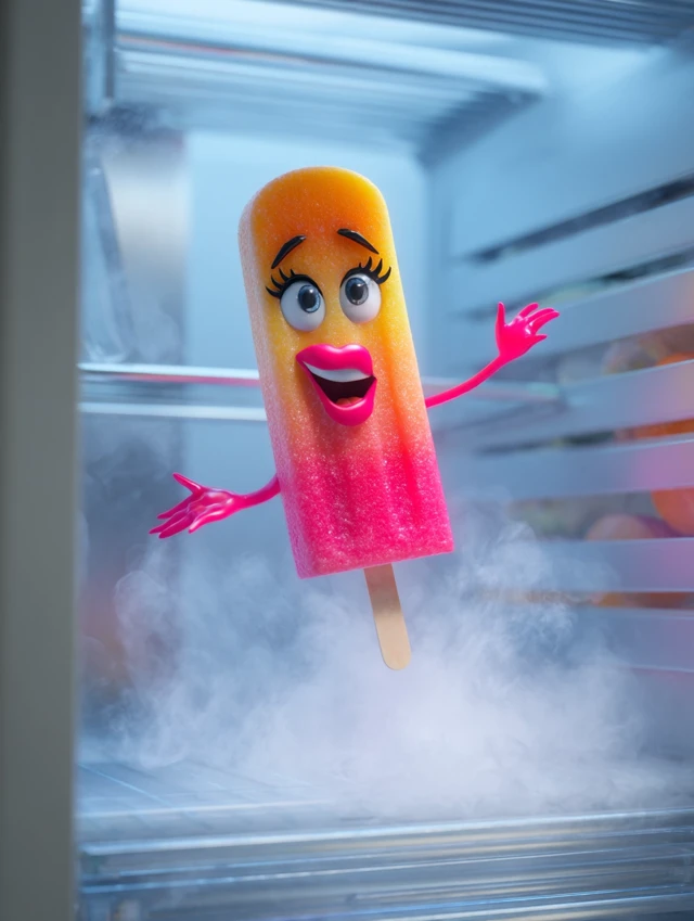 Joyful Popsicle Character 3D Animation